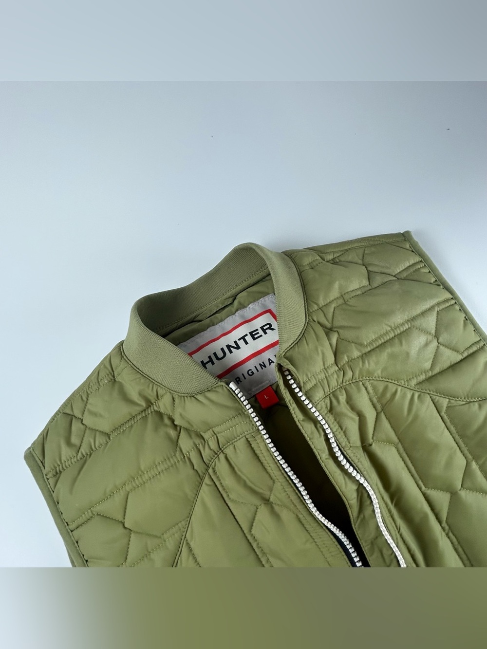 Hunter WMNS SZ L Mid Layer Gilet Vest Green Puffer Quilted Gorpcore Outdoor